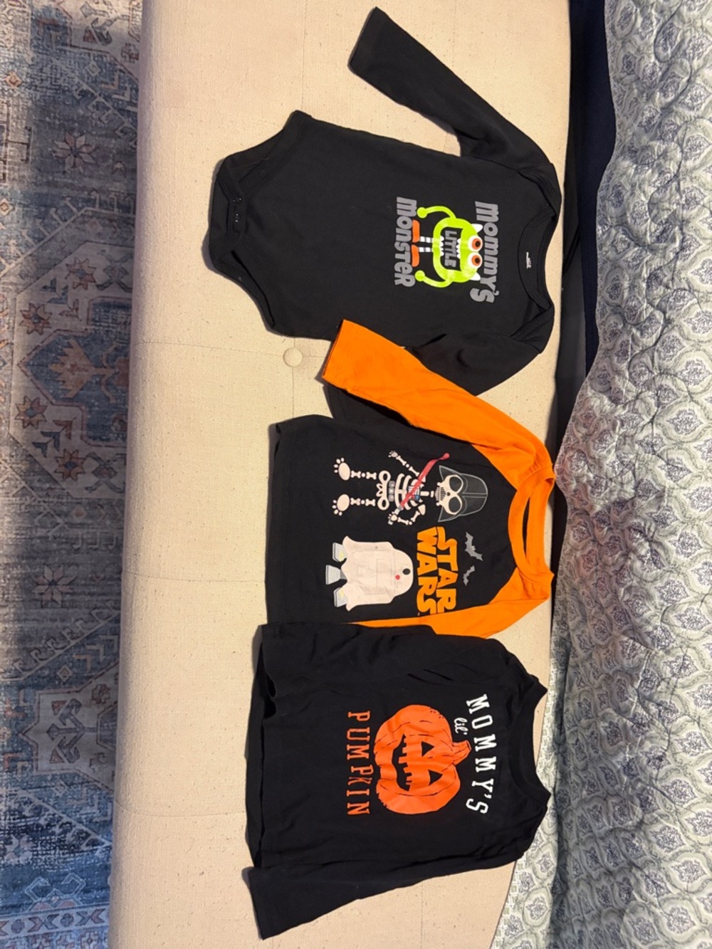 Carter's Black & Orange Long-Sleeve Halloween Tops Bundle